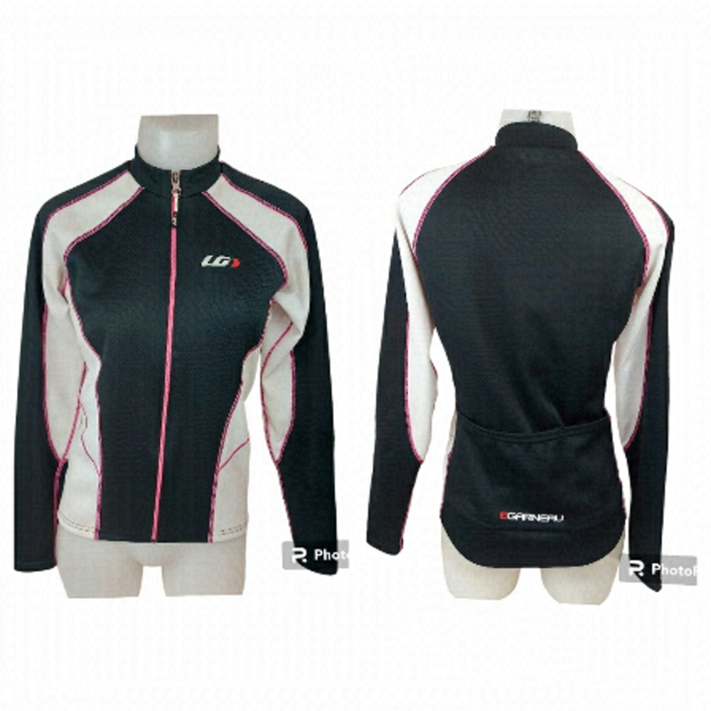 🍄3/50$🍄 LG cycling full zip back pockets sweater jacket size Medium bike
